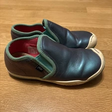 Plae Migi Kids Girls Toddler  Shoes Size 13.5 C Slip On Shiny Blue Used