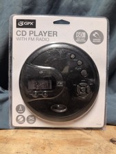 GPX Portable CD Player with Anti-Skip, FM Radio, Earbuds, Sealed in Pkg A2