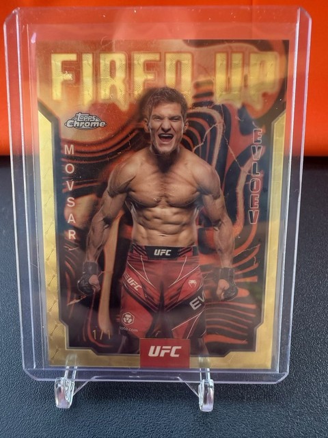 **1/1** Superfractor 2025 Topps Chrome UFC - Fired Up Movsar Evloev #FUP-15