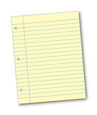 School Smart 3-Hole Punched Filler Paper, 8-1/2 x 11 Inches, Yellow, 100 Shee...