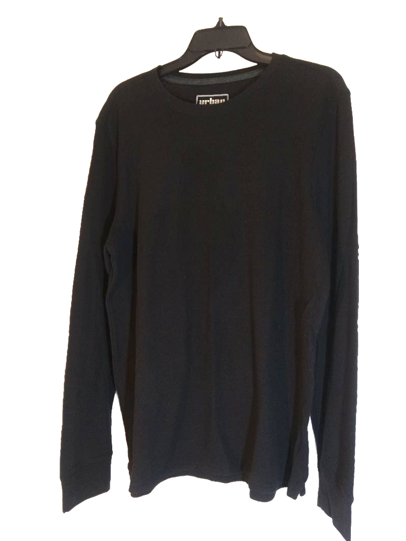 Urban Pipeline Thermal Shirt Mens Size XL Black Long Sleeve Thick Soft ...