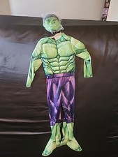 Marvel Incredible Hulk KIDS LARGE 2pc Costume Mask Avengers Cosplay Jazwares