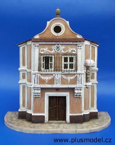 Façade de maison miniature en plâtre kit maquette bâtiment à peindre 1/35