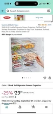 SNSLXH 2 Pack Refrigerator Drawer Organizer