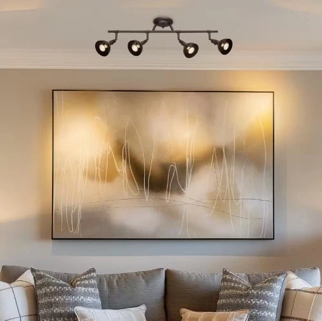 Luz de pista industrial Kira Home Broadway 50 watts 4 luzes bronze - Imagem 4 de 4