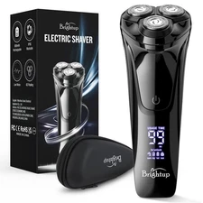 Brightup Electric Razor for Men Face, Wet & Dry Electric Shaver for Men with ...