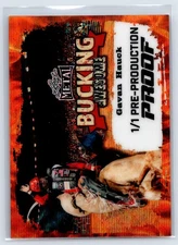 2024 Leaf Metal PBR Professional Bull Riding Proof #1/1 Gavan Hauck