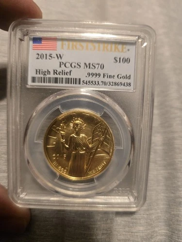 2015-W $100 Gold American Liberty High Relief First Strike Ms70