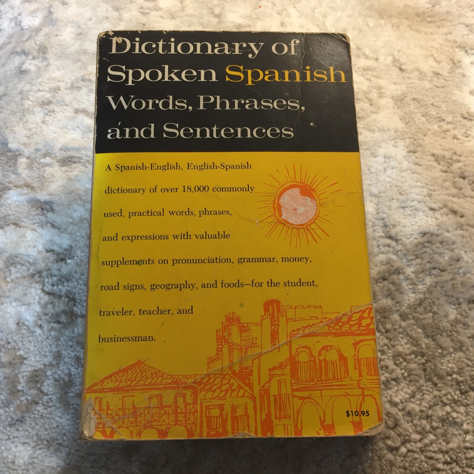 Dictionary Of Spoken Spanish Words Phrases And Sentences Paperback Book 1960