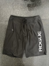 Rogue Board Shorts Mens 30 Black Drawstring Surfing Comfort Lightweight Swimwear