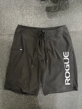Rogue Board Shorts Mens 30 Black Drawstring Surfing Comfort Lightweight Swimwear