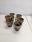 Vintage Mccoy Coffee Cup Mug Set Of 6 Drip Glaze Ceramic USA Mid Century