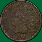 1908 Indian Head Cent Choice Extremely Fine XF+ Coin, Corrosion #40327