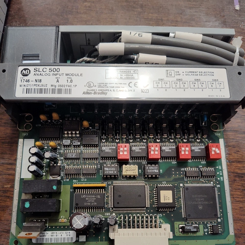 Allen Bradley  1746-NI8 Series A frn 1.0 SLC 500 Analog Input Module 1746NI8  - Image 3 of 3