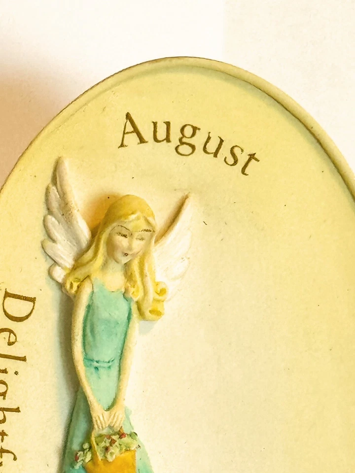 'I Believe Sentiments' de Russ, placa de ángel piedra de nacimiento de agosto 💚 NUEVO EN CAJA 2824 Foto 4 de 4
