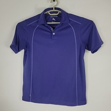 Tommy Bahama Polo Shirt Men Small Blue Marlin Performance Breathable