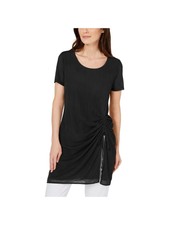 Royalty Womens Black Plaid Peacoat Winter Jacket M