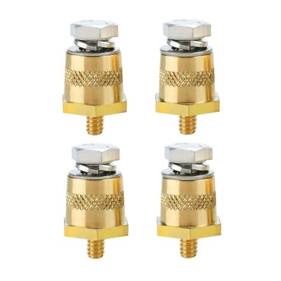 4 Pack M6 Thread Brass Battery Charging Posts Top Bolts Terminal Extension