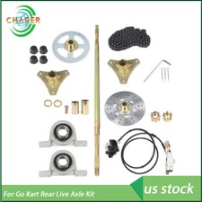 Go Kart Rear Live Axle Kit Sprocket Hub Brake Assembly Chain Sprocket T8F 58T US