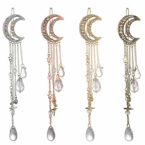 Vintage Women's Alloy Hair Clips Pin Hairpins Crystal Tassel Hairpin Accessories - Bild 8 von 16