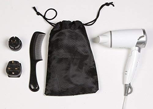 Sèche-cheveux de voyage Domo pliable compact blanc avec buse amovible