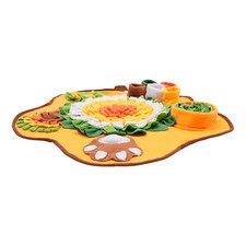 Snuffle Mat Pet Treats Feeding Mat Dog Feeding Mat Sniffing Mat Yellow 60cmx60cm