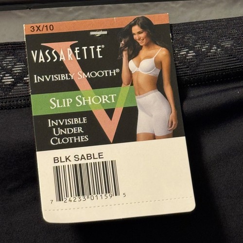 Pantalones Cortos Vassarette Invisiblemente Suaves 3X/10 Negro Sable - Imagen 3 de 11