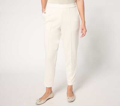 Studio Park x Jane Petite Treat Jacquard Pull-On Pant -Ivory (Sz PM) A665845