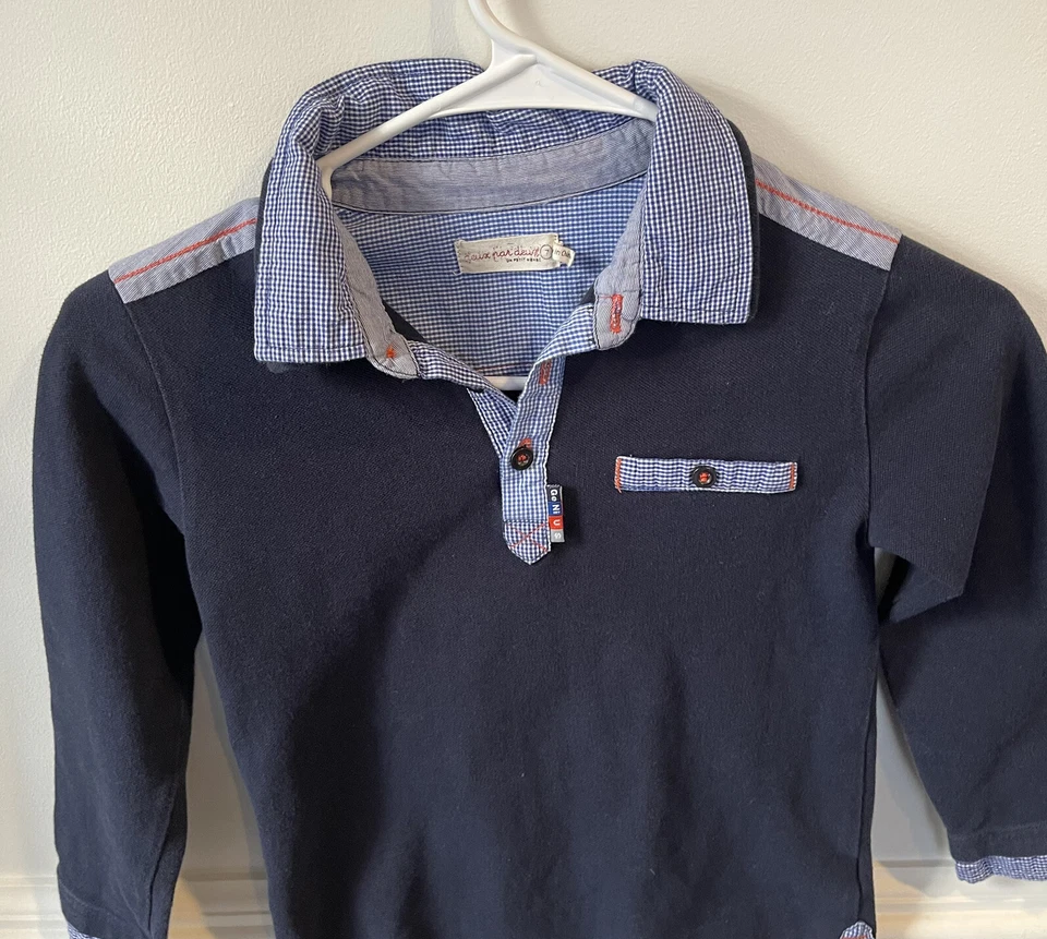 Camisa de vestir de punto deux par deux niños talla 7 Foto 2 de 4