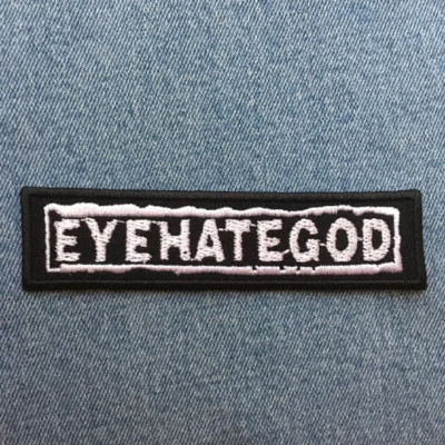 EYEHATEGOD shaped embroidered patch Grief Primitive Man Bongripper Inter Arma