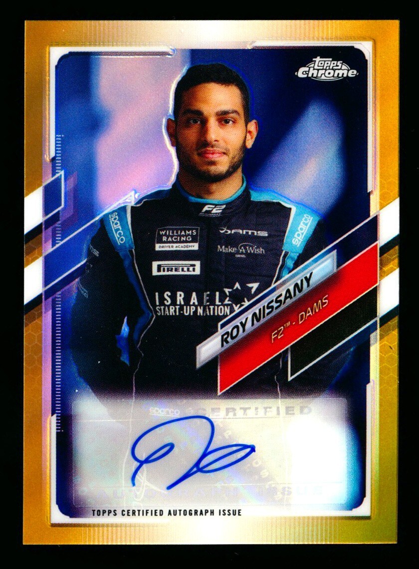 2021 TOPPS CHROME F1 ROY NISSANY RC GOLD REFRACTOR AUTO AUTOGRAPH #1/50 FIRST #!