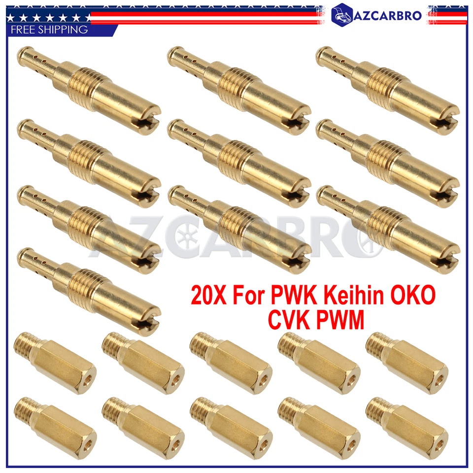 Kit de chorro principal de carburador de 10 piezas Slow Pilot Jet 10 piezas para Honda CR125R CR250 CR250R Foto 3 de 4