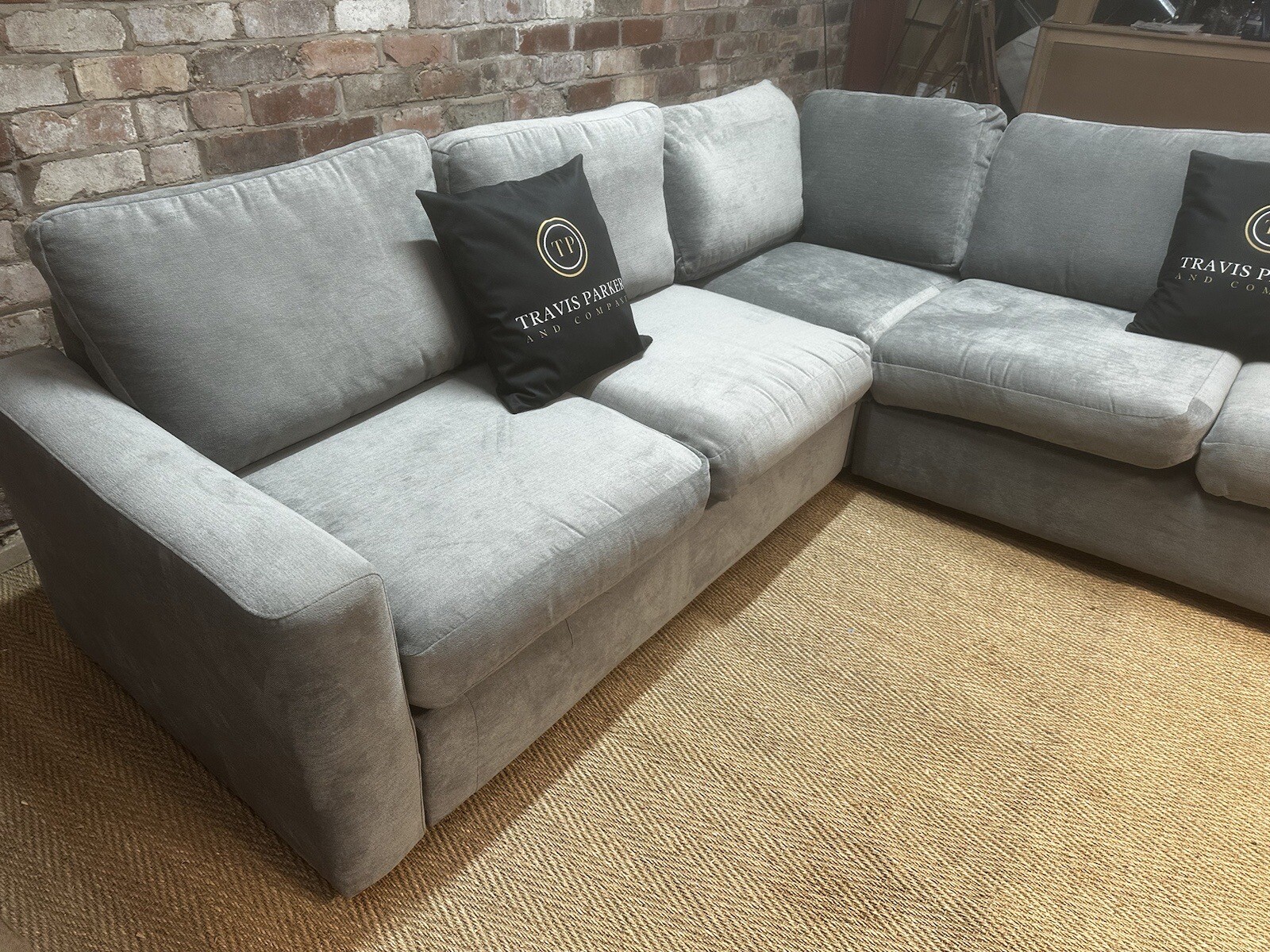 John Lewis Oliver Corner Sofa, Aquaclean Titan Pale Grey (RRP £2329) eBay
