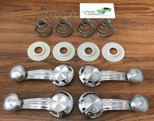 1968-1972 Chevy CLEAR Window Crank Set Vent & Washers Springs Clips Pontiac Olds - Picture 2 of 4
