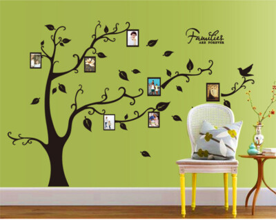 Removable Vinyl Wall Decal Family pictures frame tree Sticker Home  DIY Decor