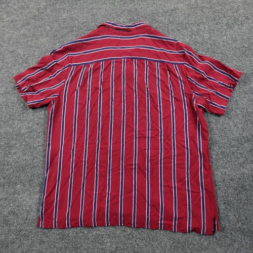 Urban Outfitters Shirt Mens L Red Rayon Loop Collar Camp Bowling Retro 12888 - Picture 6 of 9