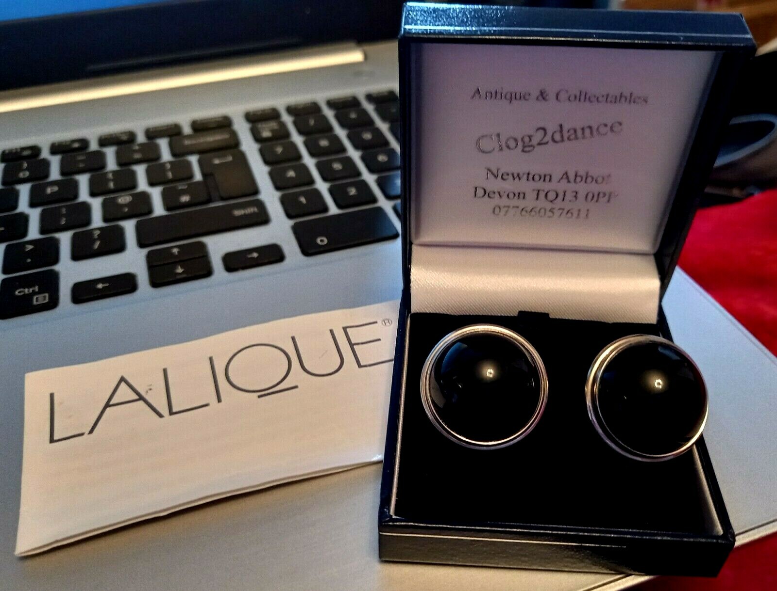 LALIQUE  1 PAIR EARRINGS  SOLID SILVER CABOCHON B… - image 7