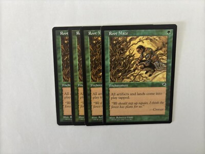 MTG 4X TEMPEST ROOT MAZE NM MAGIC THE GATHERING RARE ENCHANTMENT GREEN ENGLISH