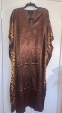 Goddess long kaftan women satin dress one size Multi Colors