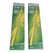 Original Dixon Ticonderoga Soft Lead 2HB  Box of 12 Model 13882 NOS 2 Packages