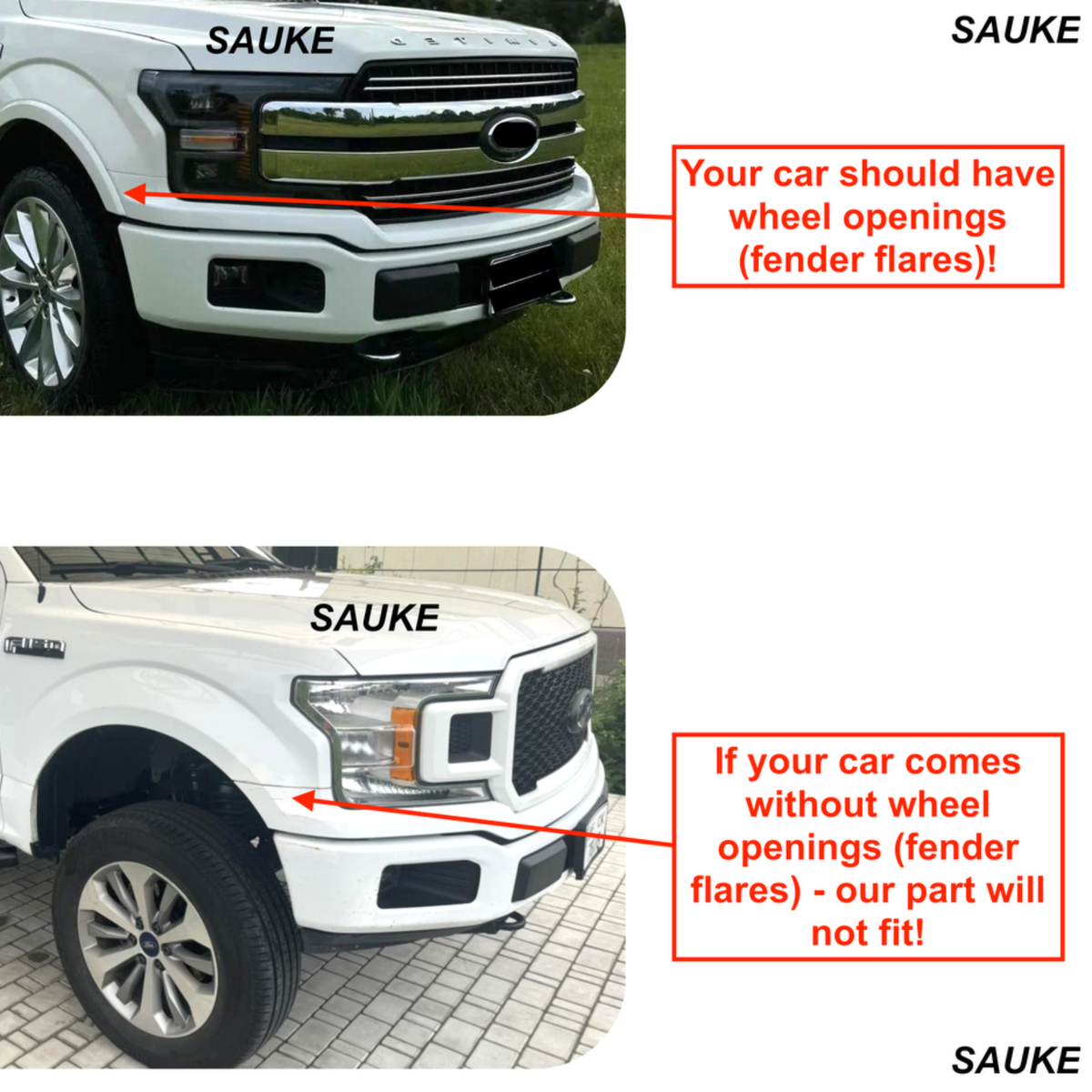 replacement for 2018 -20 F-150 F150 Front bumper cover grille upper molding