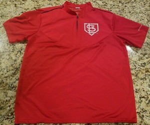 red jacket cardinals shirt
