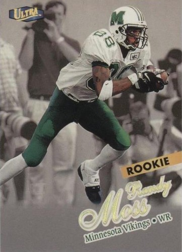 その他 1998 ULTRA RANDY MOSS ROOKIE 1998 Ultra Randy Moss ROOKIE Card #207 PSA 8 Minnesota ￼Vikings