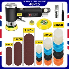 Mini Air Sander Polisher Kit Dual Action 1" 2" 3" Random Orbital For Auto Body