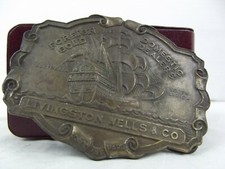 VTG 1970's Bergamont Belt Buckle LIVINGSTON WELLS CO London Paris Austrlia