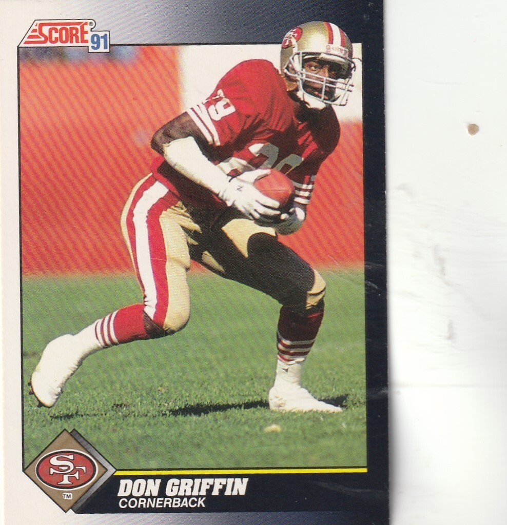 FREE SHIPPING-MINT-1991 Score Don Griffin #535 49ERS