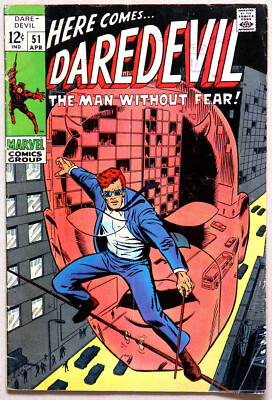 Daredevil #51 Vol 1 - Marvel Comics - Roy Thomas - Barry Smith