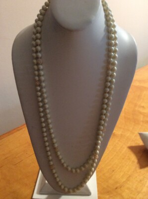 110 $ Carolee Perle mit Knoten Perlen Strang Halskette 60'' F14-1
