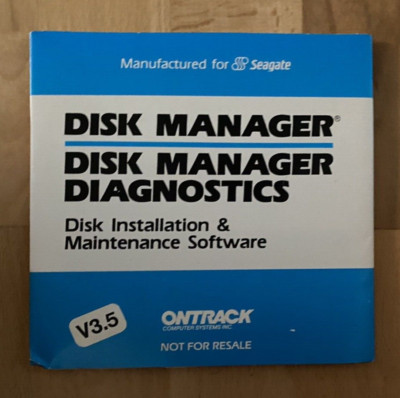 Vintage ONTRACK Disk-Manager / Disk-Manager Diagnostics - Version 3.5