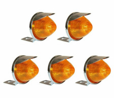 Custom Car Truck Metal Outside Mini Marker Lights Amber Lens Beehive Custom Car Truck Metal Outside Mini Marker Lights Amber Lens Beehive
